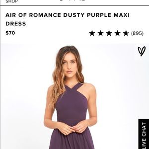 Air of romance dusty purple maxi dress